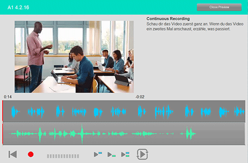 Continuous Recording Student German