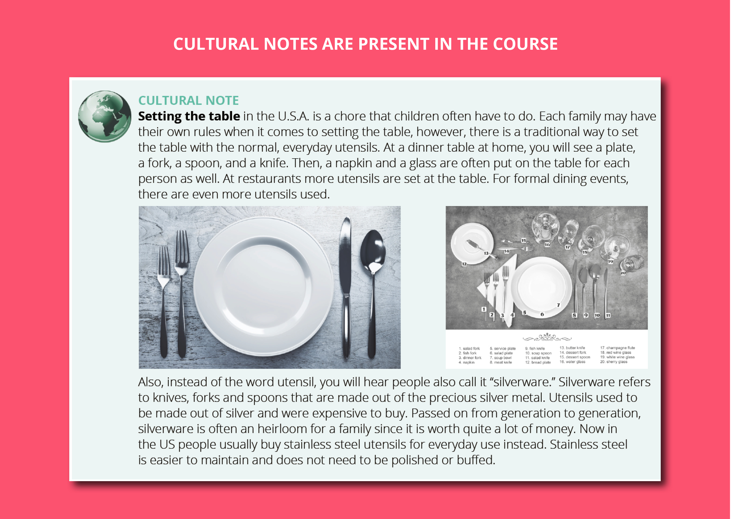 Cultural Information In Lets Talk English