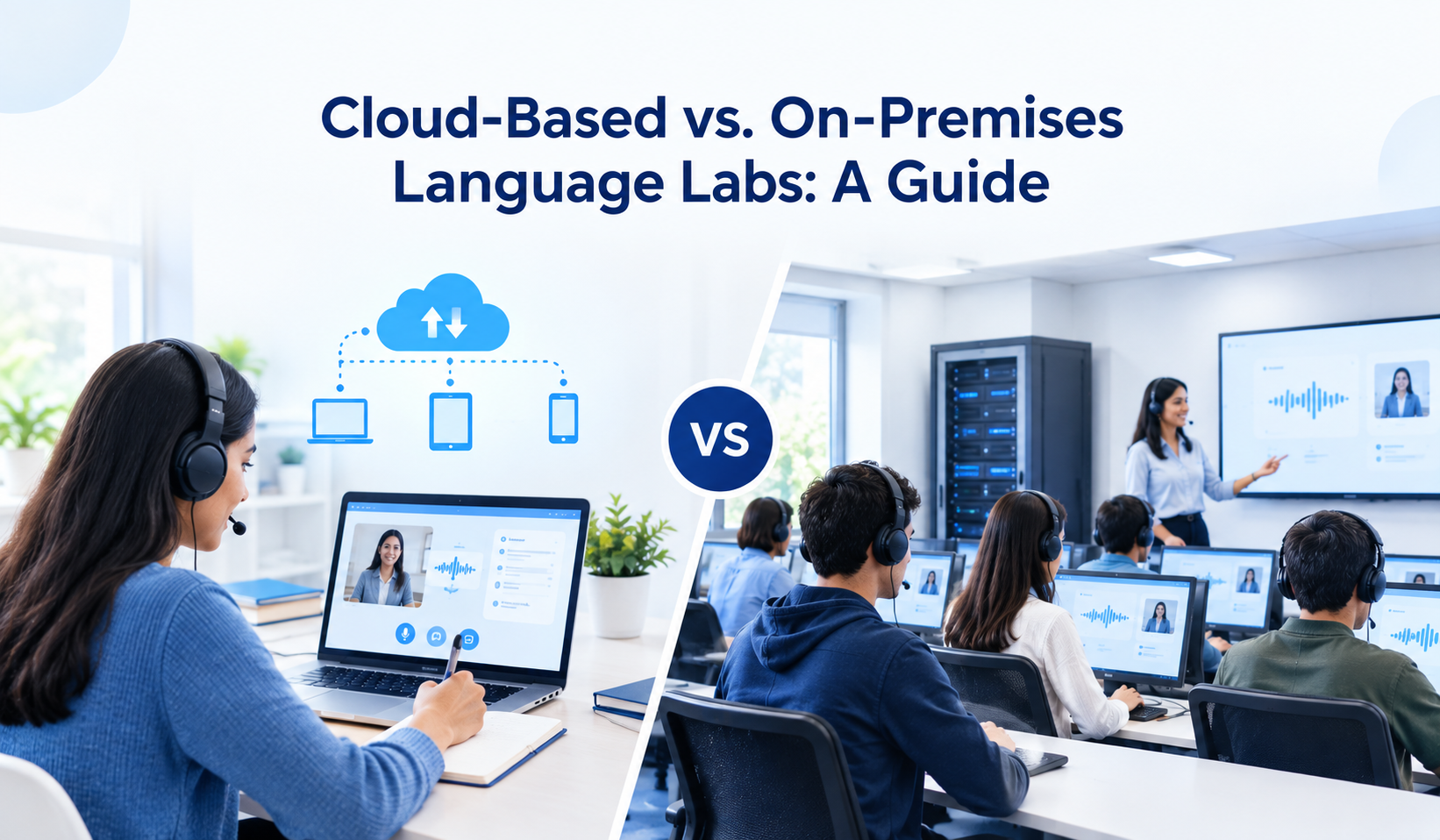 Comparison of cloud-based and on-premises language labs for language learning